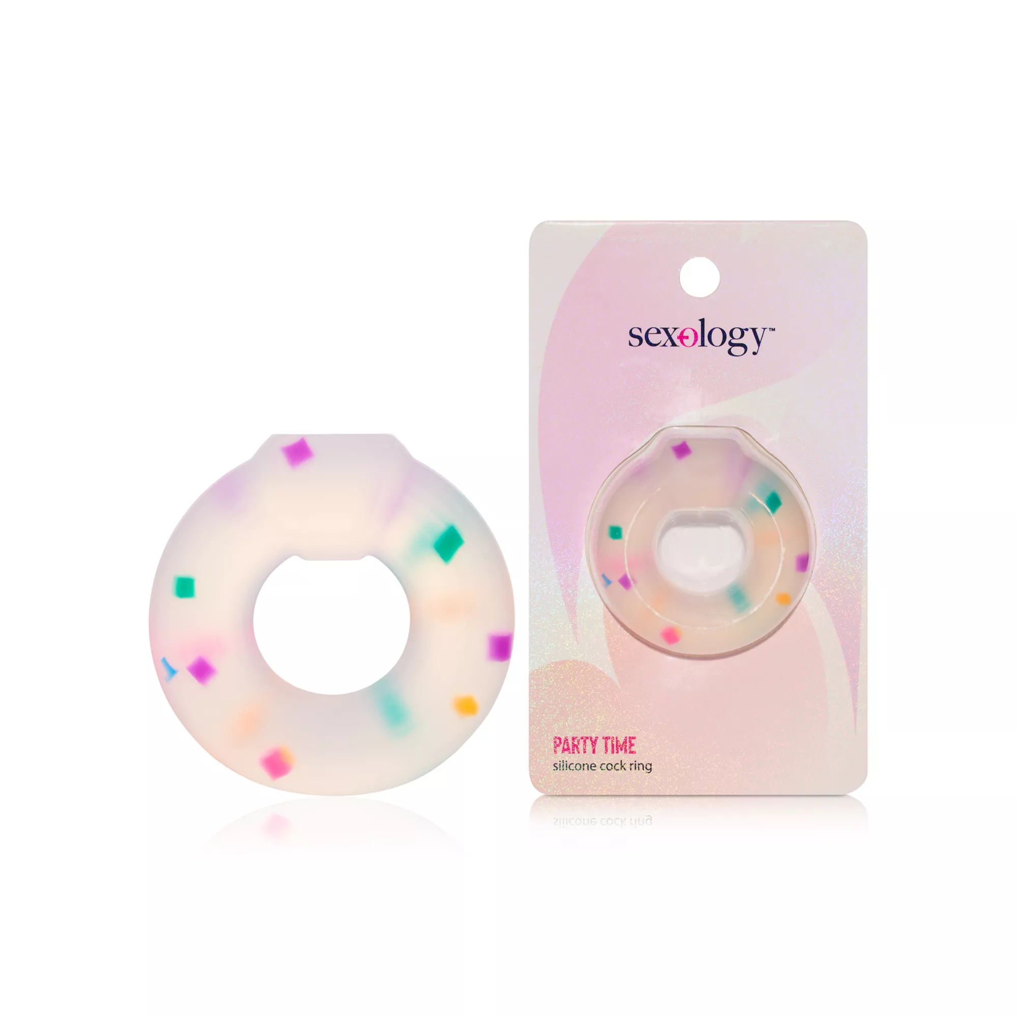 Party Time Silicone Cock Ring - Sexology at Spencer's