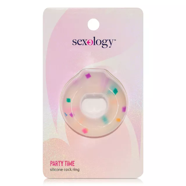 Party Time Silicone Cock Ring - Sexology at Spencer's