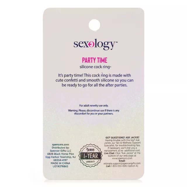 Party Time Silicone Cock Ring - Sexology