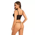 Black Velvet Rhinestone Corset Set at Spencer's
