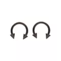 Multi-Pack Black Spike Horseshoe Rings at Spencer's