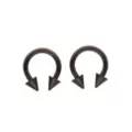 Multi-Pack Black Spike Horseshoe Rings at Spencer's