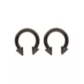 Multi-Pack Black Spike Horseshoe Rings at Spencer's