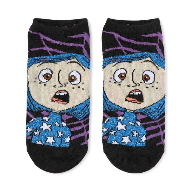 Multi-Pack Coraline No Show Socks - 5 Pair at Spencer's