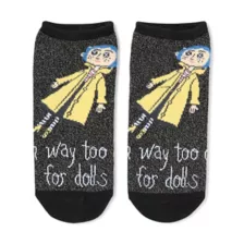 Multi-Pack Coraline No Show Socks - 5 Pair at Spencer's