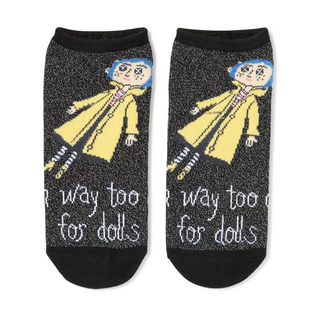 Multi-Pack Coraline No Show Socks - 5 Pair at Spencer's