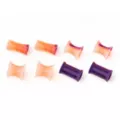 Multi-Pack Marbled Purple Heart Silicone Tunnels - 4 Pair at Spencer's