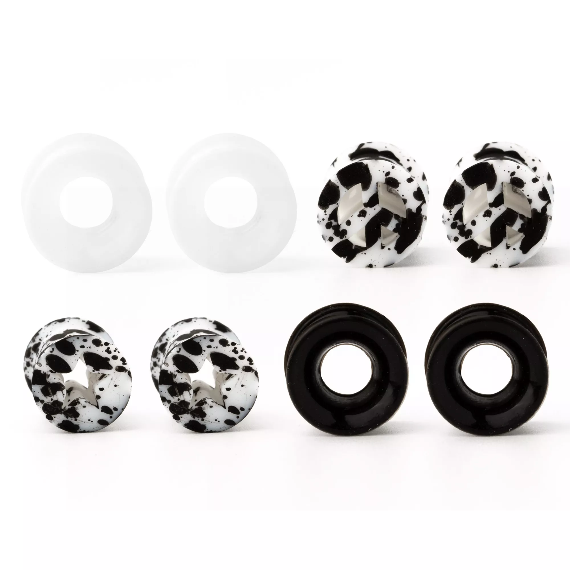 Multi-Pack Black Clear and Black and White Tunnels - 4 Pair at Spencer's