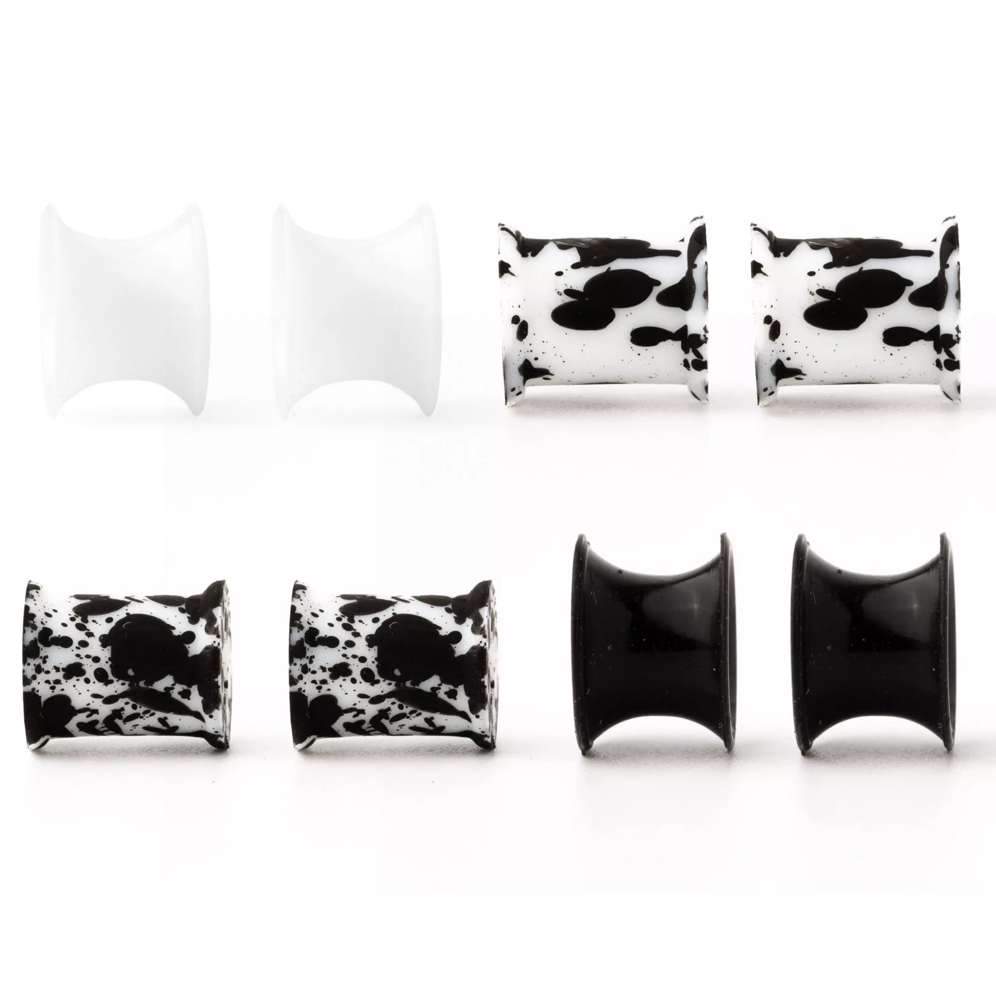 Multi-Pack Black Clear and Black and White Tunnels - 4 Pair at Spencer's