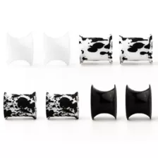 Multi-Pack Black Clear and Black and White Tunnels - 4 Pair at Spencer's