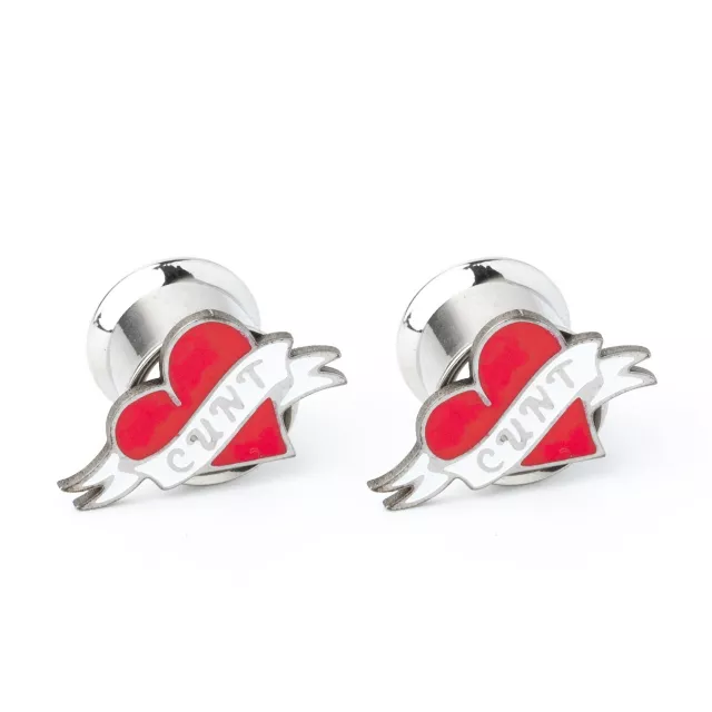 Cunt Tattoo Heart Screw Plugs at Spencer's