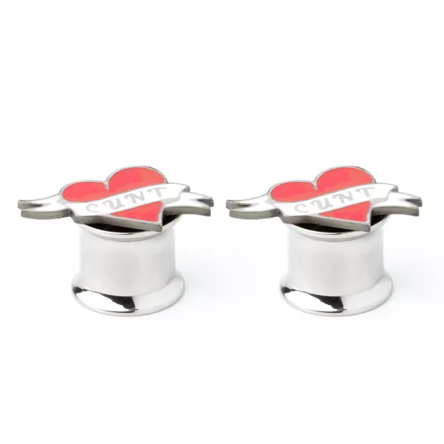 Cunt Tattoo Heart Screw Plugs at Spencer's