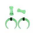 Green Marble Pincher Plugs - 2 Pair at Spencer's