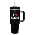 I Heart Sluts Travel Cup with Straw 40 oz. - Danny Duncan at Spencer's
