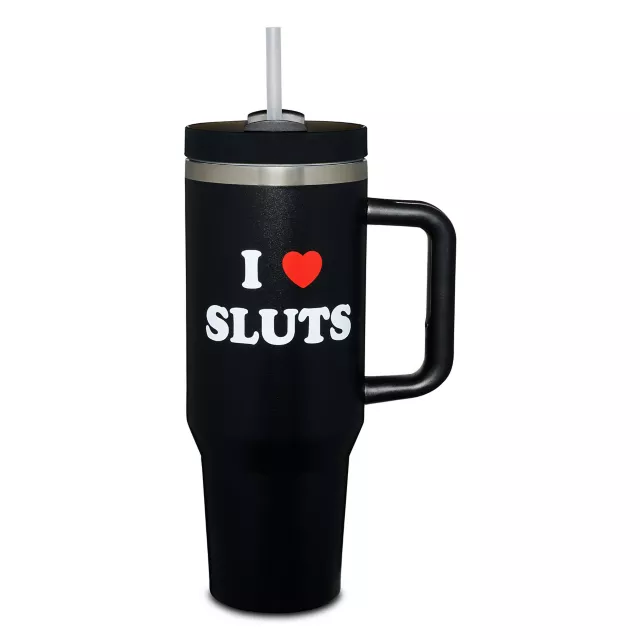 I Heart Sluts Travel Cup with Straw 40 oz. - Danny Duncan at Spencer's