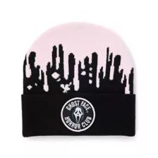 Ghost Face Horror Club Pink Drip Cuff Beanie Hat at Spencer's