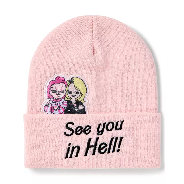 Chucky and Tiffany See You In Hell Cuff Beanie Hat at Spencer's