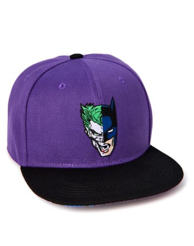 Batman and The Joker Face Split Snapback Hat