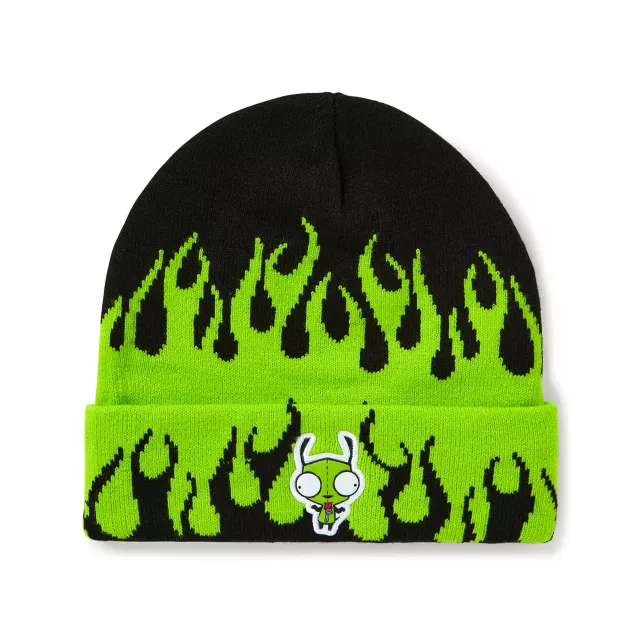 Gir Flames Cuff Beanie Hat - Invader Zim at Spencer's