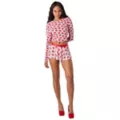Lipstick Print Mesh Mini Skirt at Spencer's
