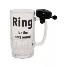 Ring for the Next Round Bell Pint Glass - 19 oz. at Spencer's