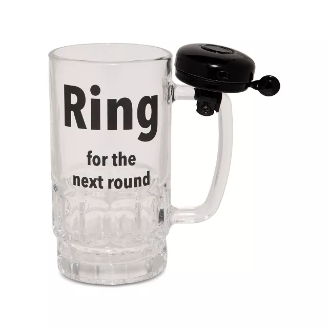 Ring for the Next Round Bell Pint Glass - 19 oz. at Spencer's