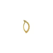 14K Gold Twist Hinge Hoop Belly Ring - 14 Gauge at Spencer's