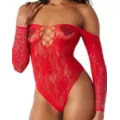 Cutout Lace Off the Shoulder Bodysuit at Spencer's