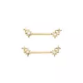 Goldtone Star Nipple Barbells - 14 Gauge at Spencer's