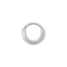 Silvertone Hinge Clip 3 Row Septum Ring - 16 Gauge at Spencer's