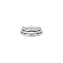 Silvertone Hinge Clip 3 Row Septum Ring - 16 Gauge at Spencer's