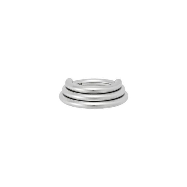 Silvertone Hinge Clip 3 Row Septum Ring - 16 Gauge at Spencer's