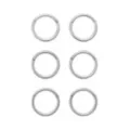 Multi-Pack Silver Titanium Basic Hinged Hoops 6 Pack - 16 Gauge at Spencer's