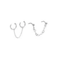 Kayla Malecc Multi-Pack Silvertone Heart Chain Dangle Nose Rings 4 Pack - 18 Gauge at Spencer's