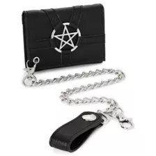 Black Pentagram Chain Wallet at Spencer's