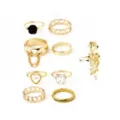 Multi-Pack Gold Romantic Rings - 9 Pack at Spencer's