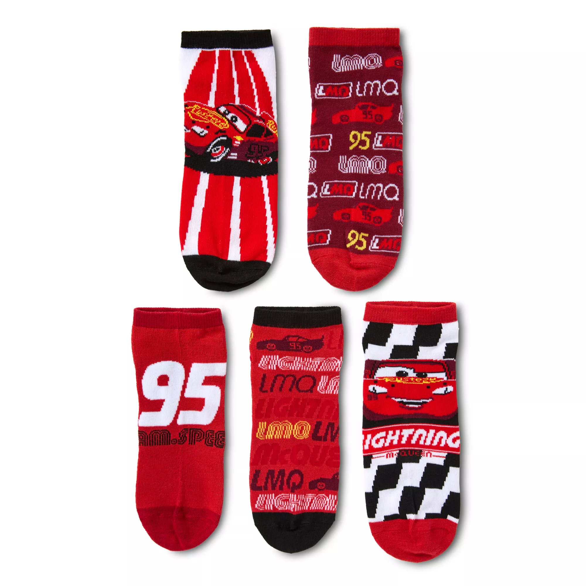 Multi-Pack Lightning McQueen Ankle Socks - 5 Pair at Spencer's
