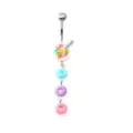 Cereal Dangle Belly Ring - 14 Gauge at Spencer's