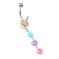 Cereal Dangle Belly Ring - 14 Gauge at Spencer's