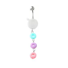 Cereal Dangle Belly Ring - 14 Gauge at Spencer's