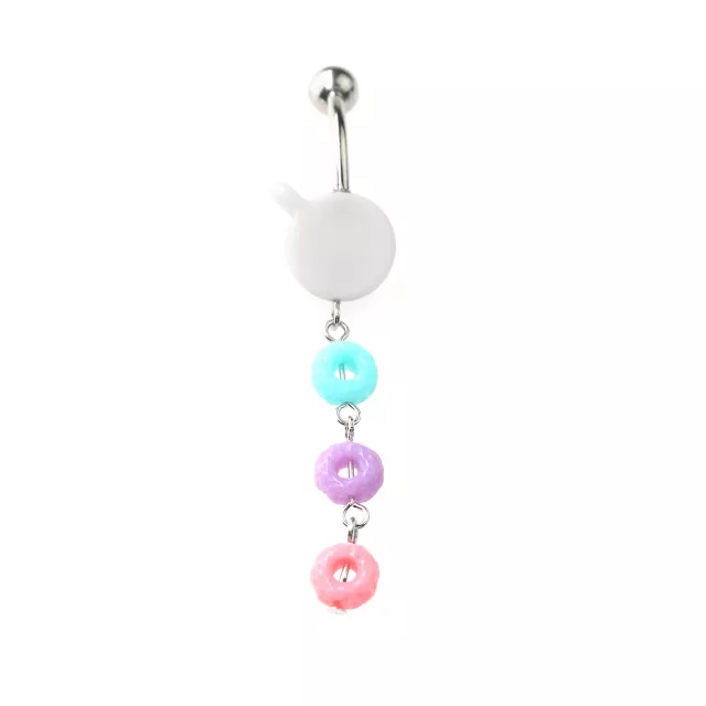 Cereal Dangle Belly Ring - 14 Gauge at Spencer's