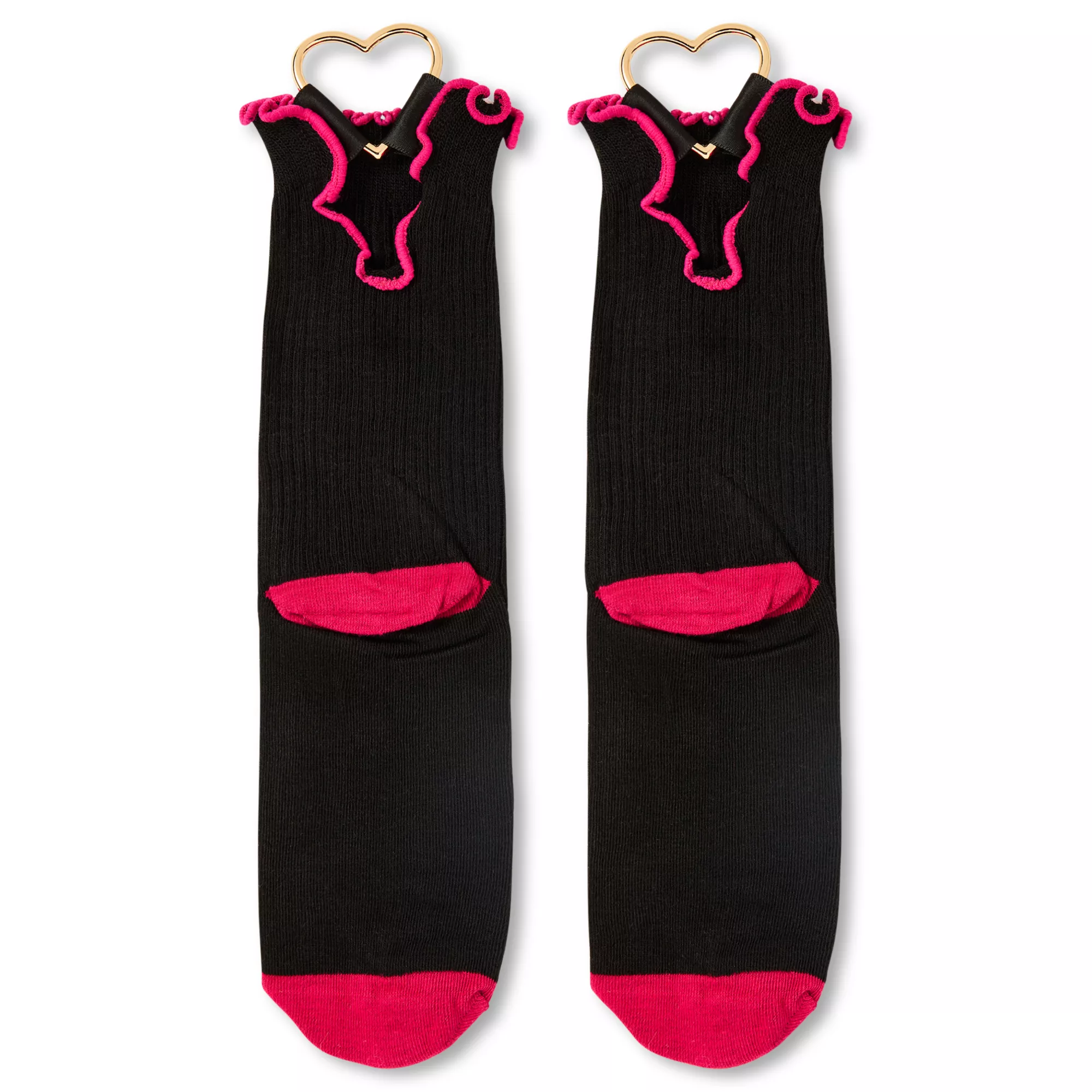 Heart Hardware Ruffle Crew Socks at Spencer's