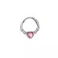 Pink Gem Septum Ring - 16 Gauge at Spencer's