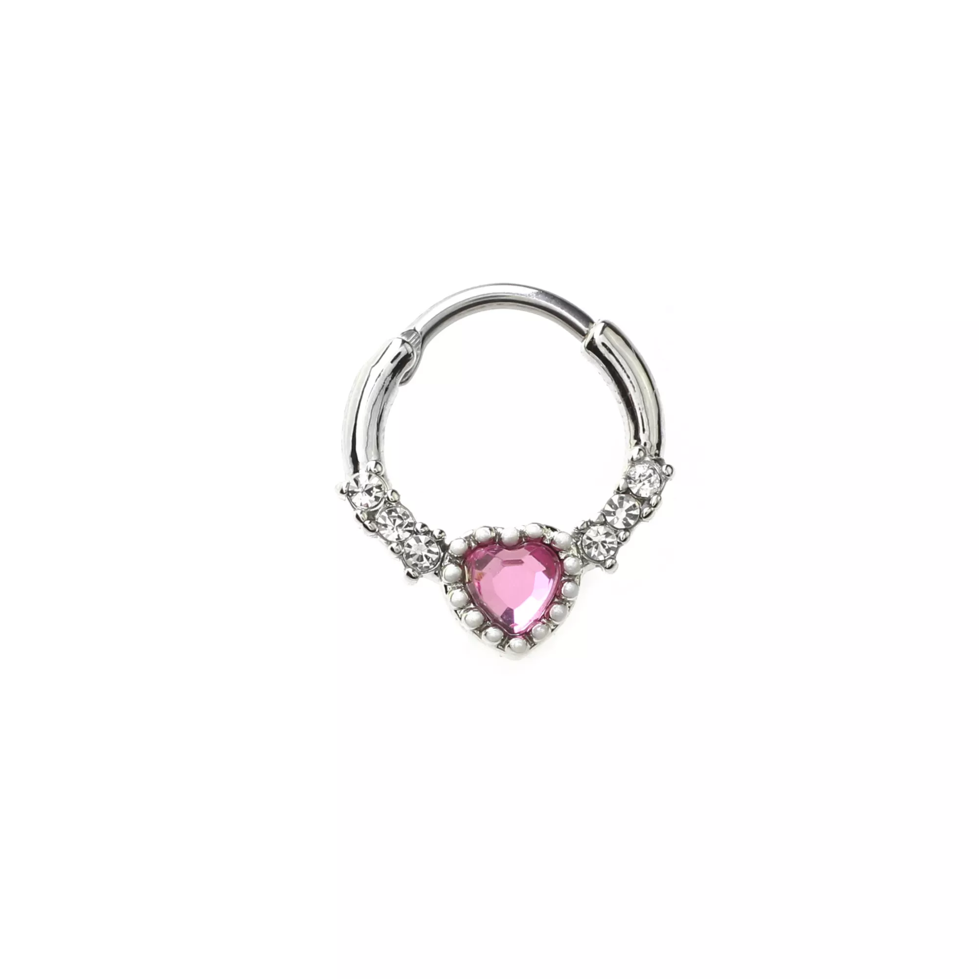 Pink Gem Septum Ring - 16 Gauge at Spencer's