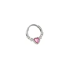 Pink Gem Septum Ring - 16 Gauge at Spencer's