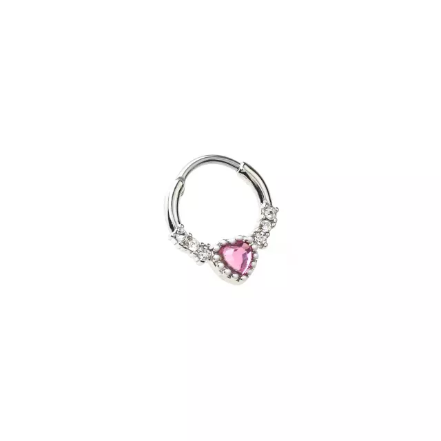 Pink Gem Septum Ring - 16 Gauge at Spencer's