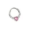 Pink Gem Septum Ring - 16 Gauge at Spencer's
