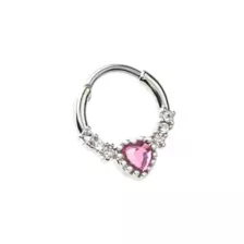 Pink Gem Septum Ring - 16 Gauge at Spencer's