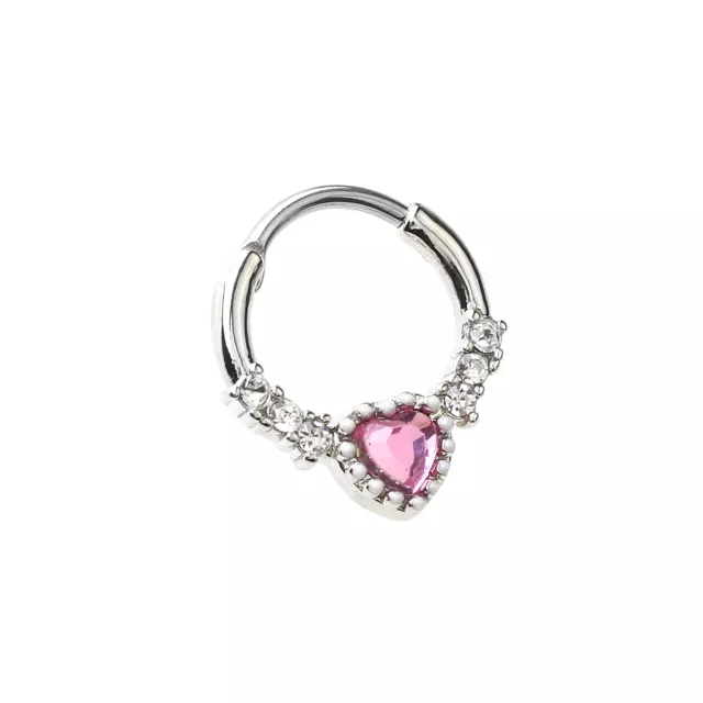 Pink Gem Septum Ring - 16 Gauge at Spencer's