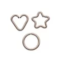 Multi-Pack Silvertone Seamless Hoop Heart and Star Earrings 3 Pack - 16 Gauge at Spencer's